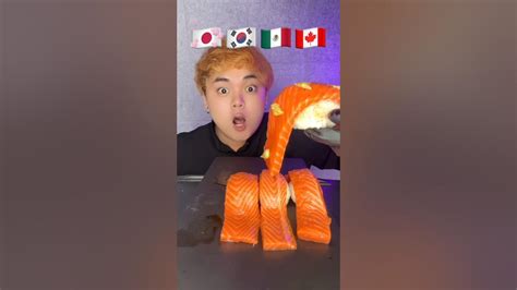 Asmr サーモン寿司チャレンジ🍣 Salmon Sushi Challenge🍣mukbang Youtube