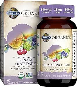 Amazon Garden Of Life Mykind Organics Prenatal Once Daily Tablet 30