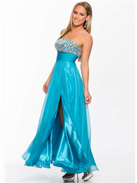 Teal And Gold Prom Dress Look Like A Princess 2017 Fashionmora