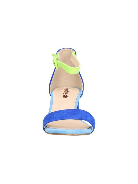 Sandalo Tacco Basso Refresh Vegan Da Donna Blu Liviana Calzature