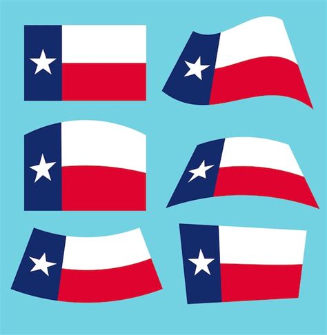 Premium Vector Texas Flag Shapes Vector Graphic Pack