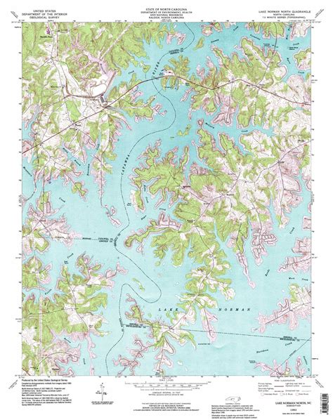 Lake Norman Map With Channel Markers Printable Templates Free