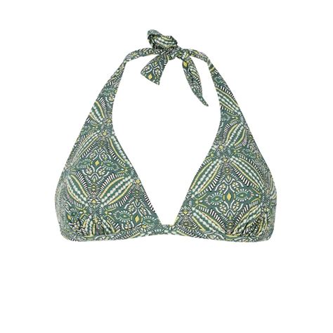 Protest MIXJaneiro Halter Bikini Top B C Cup Mt L40C Veggie Green 40C 22349