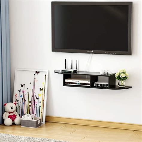 Wall Mount TV Unit: Wooden Wall Mounted TV Panel And Wall Shelf – GKW ...