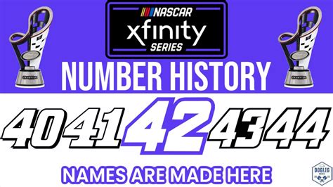 NASCAR Number History Xfinity 40 44 YouTube