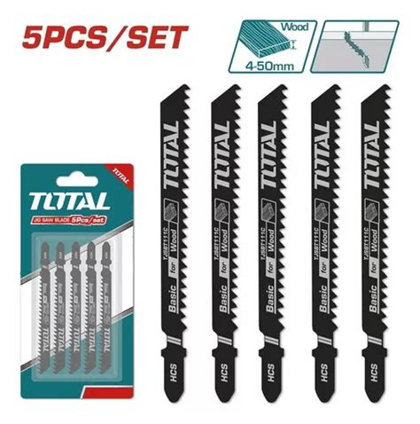 Set 5 Hojas Para Madera Sierra Caladora Total Tjsbt1111c Cuotas Sin