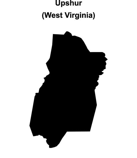 Upshur County West Virginia Blank Outline Map Vector Art At