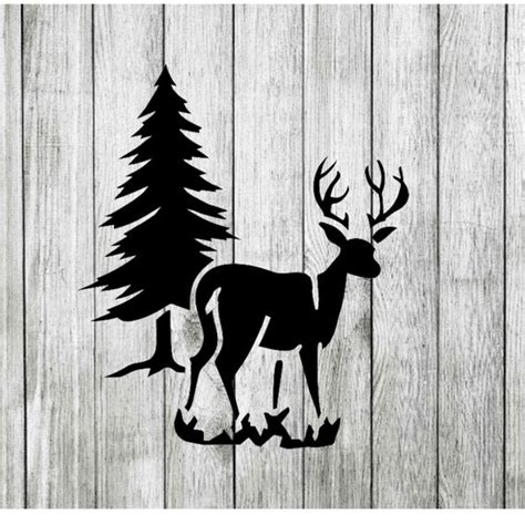 Deer Deer Stencil Scene Wildlife Christmas Deer Scene | Etsy