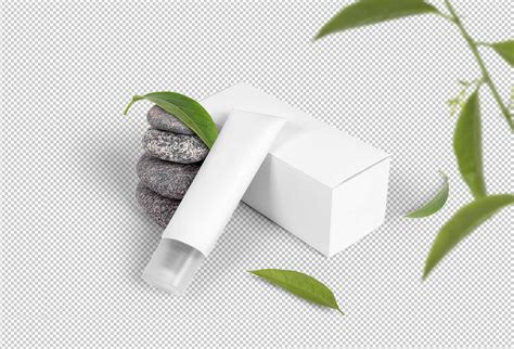 Free Cosmetic Cream Tube Mockup Psd