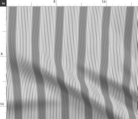 Small Banded Black And White French Fabric Spoonflower