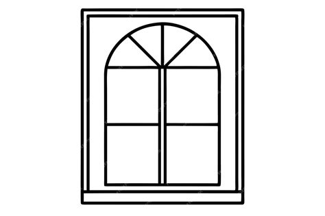 Premium Vector | Window line art vector illustration