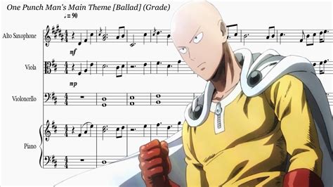 Partitura One Punch Man Main Theme Ballad Youtube