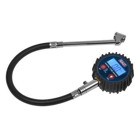 Tyre Pressure Gauge With Twin Push On Connector TST003 Sealey