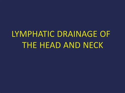 Solution Lymphatic Drainage Of The Head And Neck Studypool