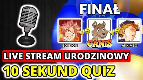 Live Stream Urodzinowy Sekund Quiz Fina Youtube