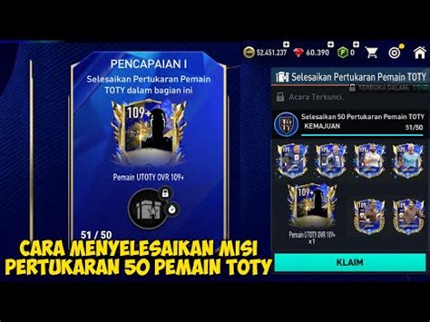 CARA MENYELESAIKAN 50 PERTUKARAN PEMAIN TOTY CARA MENDAPATKAN PEMAIN