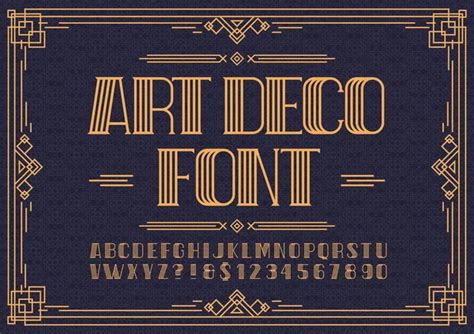 Letras art deco Imágenes Vectoriales Gráfico Vectorial de Letras art