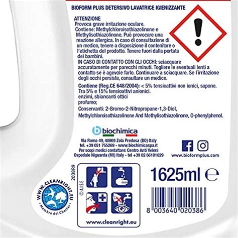 Bioform Detersivo Lavatrice Liquido Lavaggi Ml Igienizzante