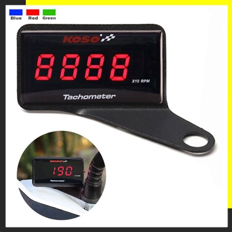 Koso Mini RPM Meter Digital Square LCD Display Engine Tach Hour Meter