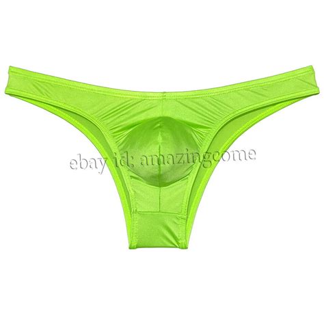 Sex Men Silk Glossy Bikini Briefs Male Cheek Underwear Hip Coverage Swimsuit Ebay