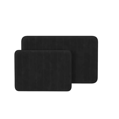 Hastings Home Bathroom Mats 32 25 In X 20 25 In Black Microfiber Memory