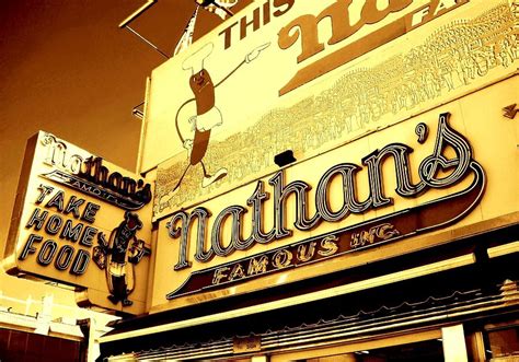 Nathans Famous Hot Dogs Sign Photograph By Liza Dey Pixels