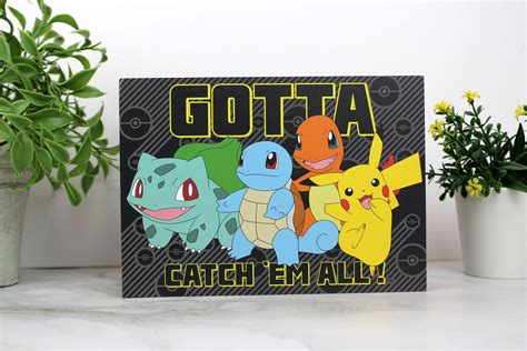 Pokemon Gotta Catch Em All Block Sign Collectors Outpost