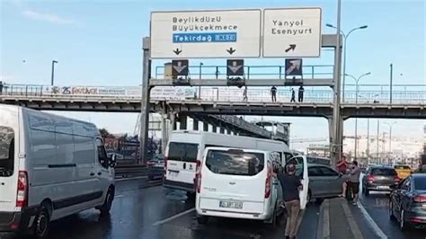 Esenyurt Taki Zincirleme Kaza Trafikte Yo Unlu A Neden Oldu