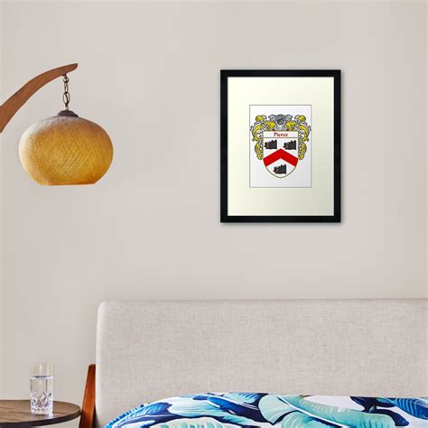 "Pierce Coat of Arms / Pierce Family Crest" Framed Art Print for Sale ...