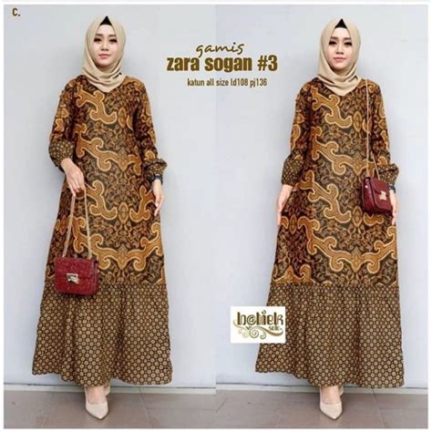 Model Baju Gamis Batik Wanita Berbadan Gemuk Model Baju Wanita Pakaian Wanita Model Pakaian