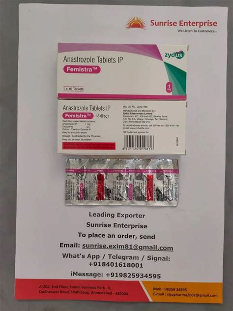 Femistra Anastrozole Tablet 1 Mg At Rs 200 Stripe Anastrozole Tablets