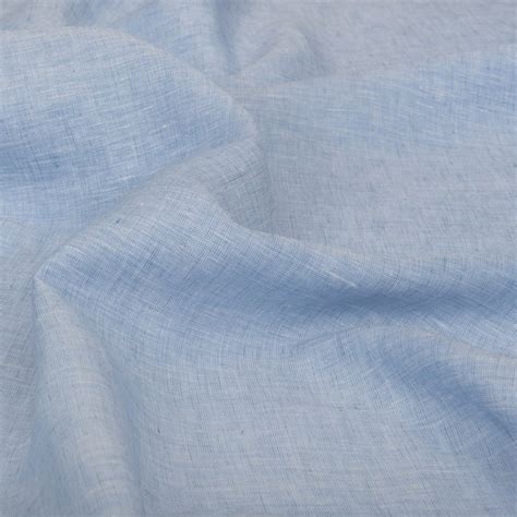 Light Blue Chambray Linen Fabric Fabric Etsy