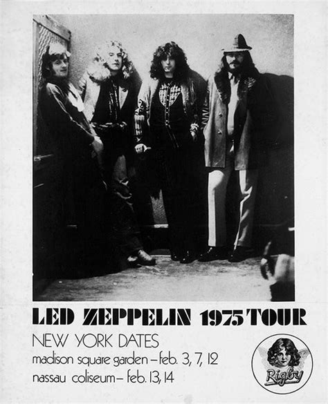 Led Zeppelin Tour Poster Led Zeppelin Led Zeppelin Albums Led