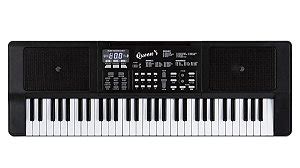 Kit Teclado Musical Queens Teclas Semi Profissional Max Off