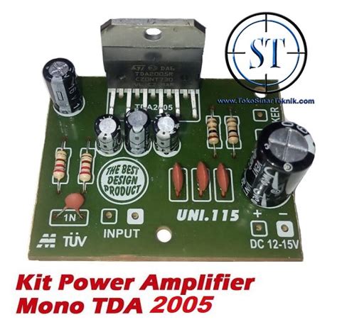 Jual Kit Power Mono TDA 2005 Bridge Power Amplifier TDA 2005 Mono 12VDC