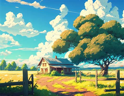 1359x1050 Resolution Anime Landscape HD Farm 1359x1050 Resolution ...