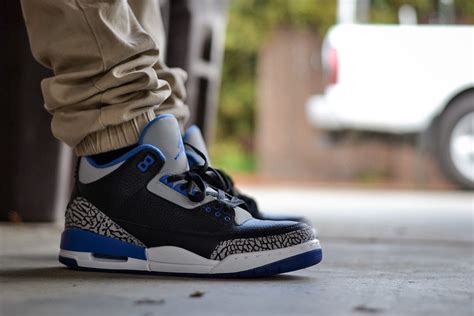 Jordan 3 Sport Blue On Feet