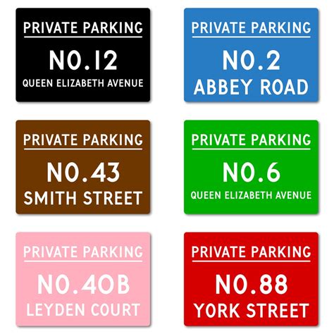 Personalised Metal Private Parking Sign Perfect For Driveways Garages