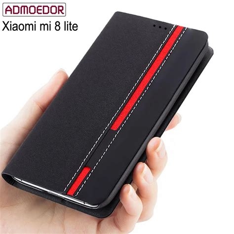 xiaomi mi 8 lite Case Ultra thin Leather flip cover for xiaomi mi8 lite ...