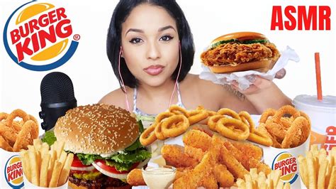 Asmr Burger King Hand Breaded Chicken Sandwich Mukbang Eating Sounds