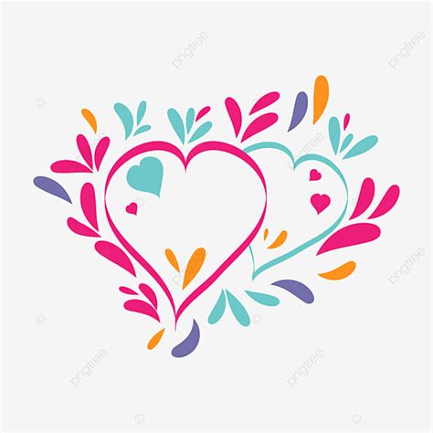 Rose Heart Shape Vector Art Png Heart Shape Colorful Love Valentine