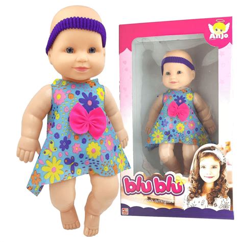 Boneca Blu Blu Bebê Bonequinha Vinil Plástico Roupa Tecido Anjo