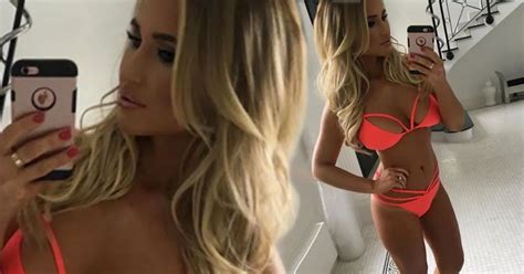 Billie Faiers Shows Off Incredible Body As She Poses In Bright Orange Bikini The Mirror