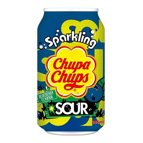 Chupa Chups Sparkling Sour Blueberry Pop S America