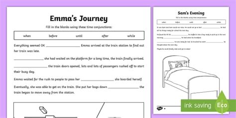 Free time connectives worksheet for grade 1, Download Free time ...