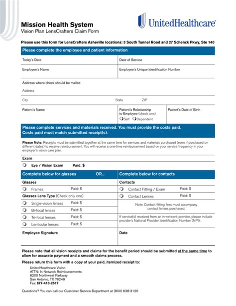 Humana Vision Claim Forms Printable