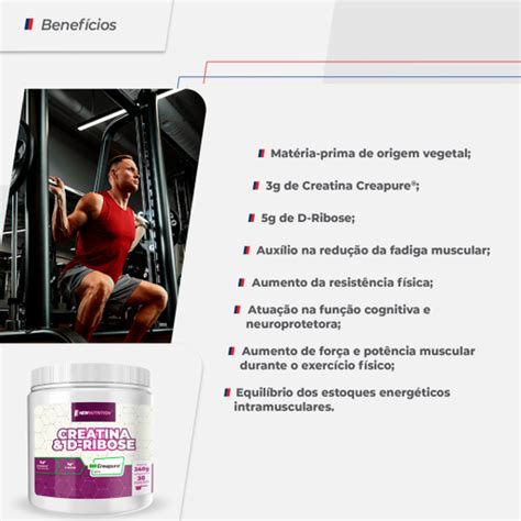 Creatina Creapure D Ribose 240g Natural NewNutrition em Promoção