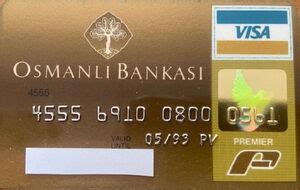 Bank Card Osmanlı Bankası Premier Osmanlı Bankası Türkiye Turkey