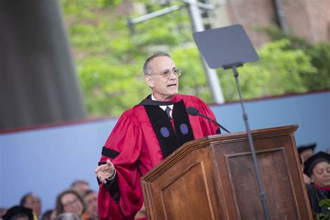 Actor Tom Hanks Sends Off Harvards Class Of Harvard Gazette