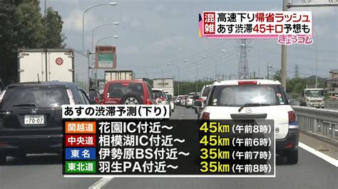 帰省ラッシュ続く 各地で高速道路が混雑（2016年8月12日掲載）｜日テレnews Nnn